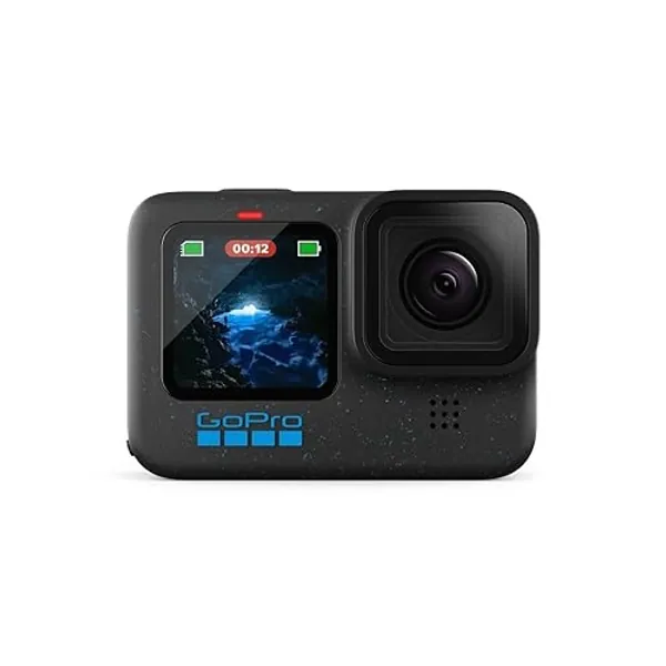 GoPro HERO12 Black - Waterproof Action Camera with 5.3K60 Ultra HD Video, 27MP Photos, HDR, 1/1.9" Image Sensor, Live Streaming, Webcam, Stabilization - H12 Black