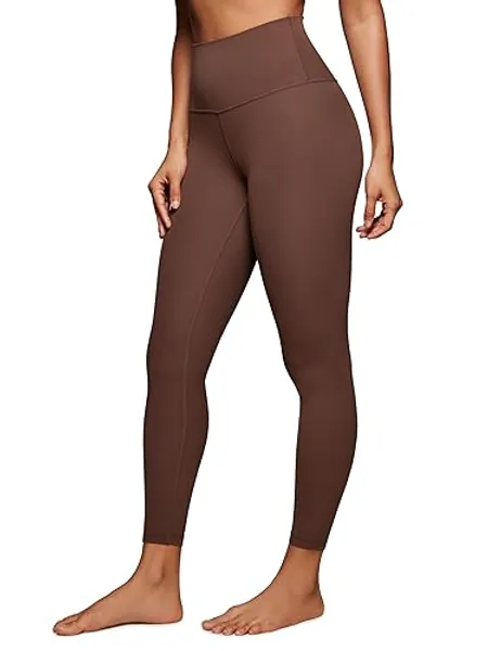 CRZ YOGA Women's Butterluxe 25'' Yoga Leggings - High Waisted Workout Gym Leggings Buttery Soft Yoga Pants - 8 - Coffee Brown