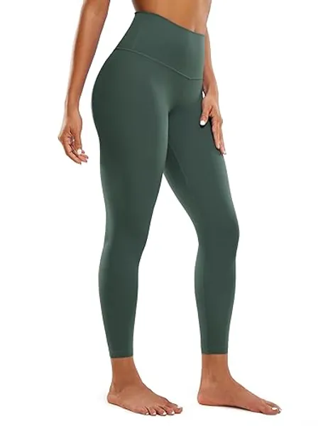CRZ YOGA Women's Butterluxe 25'' Yoga Leggings - High Waisted Workout Gym Leggings Buttery Soft Yoga Pants - 8 - Dark Forest Green