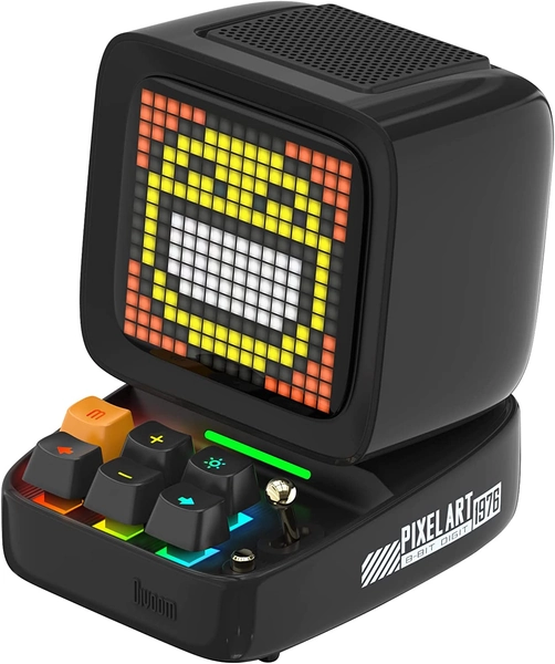 Divoom Ditoo Retro Pixel Art Game Bluetooth Speaker with 16X16 LED App Controlled Front Screen (RED)