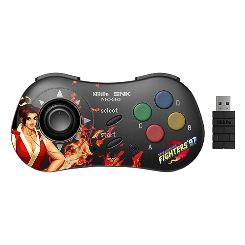 8Bitdo NEOGEO Wireless Controller for Windows, Android, and NEOGEO mini with Classic Click-Style Joystick - Officially Licensed by SNK (Mai Shiranui Edition) - Mai Shiranui Edition