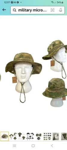 Tactical Boonie Hat,QMFIVE Unisex Camouflage Rounded Hat Fisherman Sun Protection Cap for Outdoor Airsoft Paintball Climb Camping