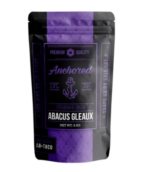 ANCHORED - HEMP FLOWER DELTA 8 + THCO - ABACUS GLEAUX - 3.5G BAG