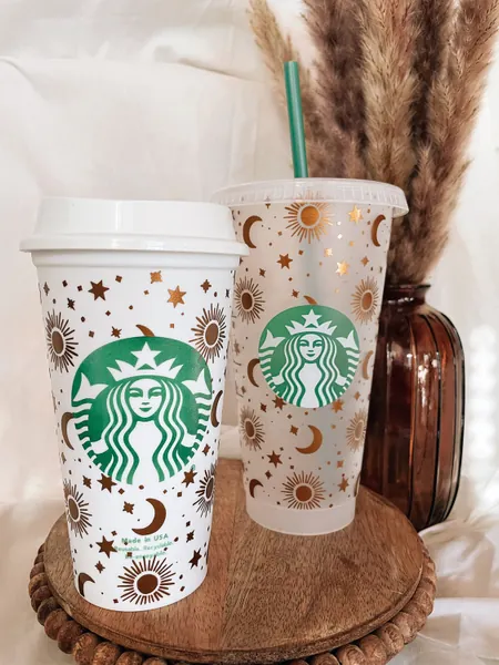 Celestial Starbucks Cup | Stars and Moon | Sun and Stars | Galaxy Starbucks Cup | Personalized Cup | Cute Cups