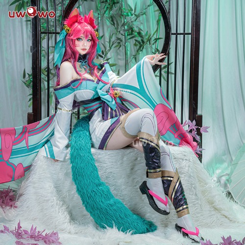 【Pre-sale】Uwowo League of Legends LOL Spirit Blossom Ahri ASU 2023 The Nine-Tailed Fox Cosplay Costume | M