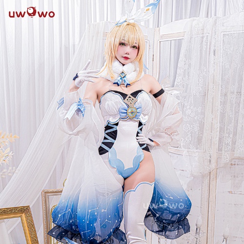 【In Stock】Exclusive Uwowo Genshin Impact Fanart: Lumine Bunny Suit Canon Outfit Cosplay Traveler Costume