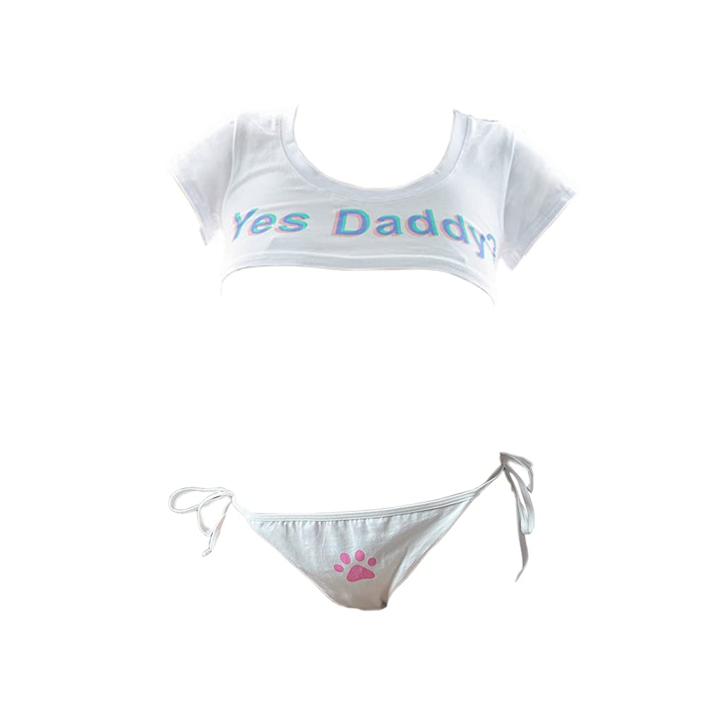 Lingerie japonaise sexy avec haut court et coquin, ensemble de sous-vêtements pour cosplay