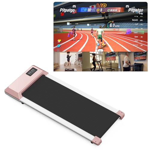 Superun Walking Pad 2.5HP - Under Desk Treadmill with APP and Remote Control - Walking Treadmill for Home or Office 136 KG Capacity - Golden