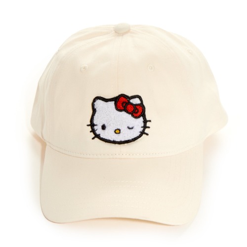 Hello Kitty Chenille Patch Cap - OFF WHITE