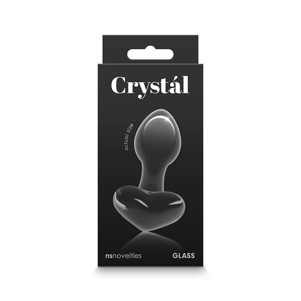Crystal Heart Glass Anal Plug