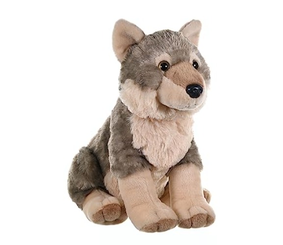Wild Republic Wolf Plush, Stuffed Animal, Plush Toy, Gifts for Kids, Cuddlekins 12 Inches - 12 in - Wolf