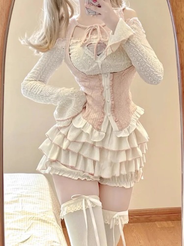 Cinched & Pretty Babydoll Outfit - Full Outfit / M