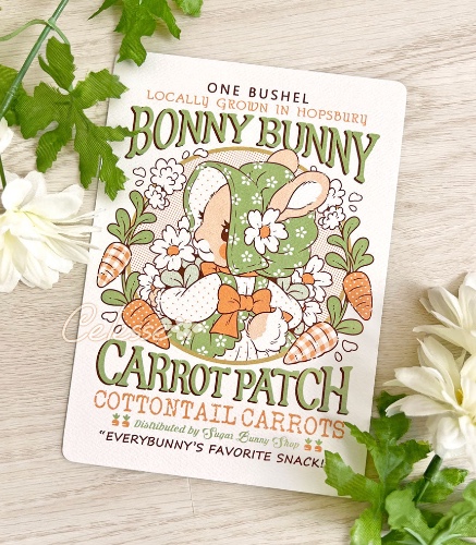 Bonny Bunny Carrot Patch Textured Print | Default Title