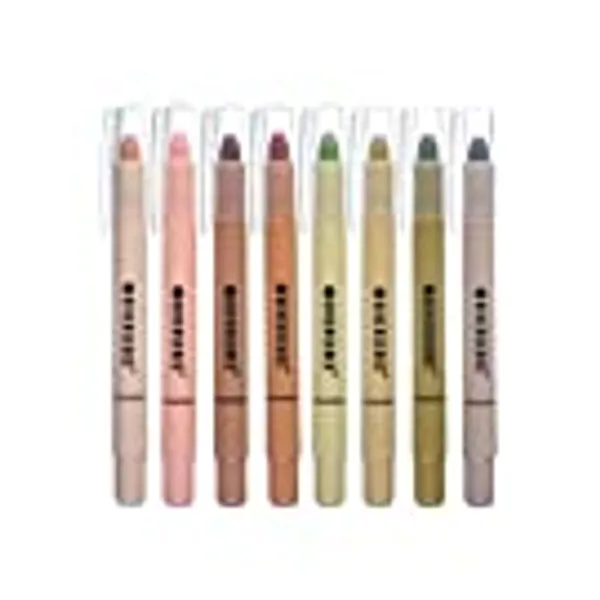 DiverseBee Bible Highlighters and Pens No Bleed, 8 Pack Assorted Colors Gel Highlighters Set, Bible Markers No Bleed Through, Cute Bible Study Journaling School Supplies, Bible Accessories (Earthy)