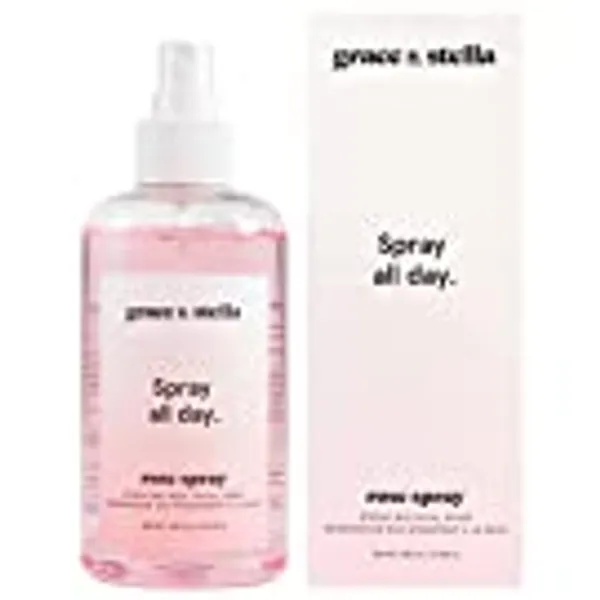 Rose Water Facial Spray (240ml) - Vegan - Rose Water Spray For Face - Rose Spray Facial Mist - Rosewater Spray Toner Rose Hydrosol by grace and stella