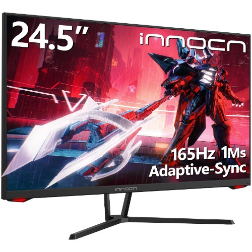 INNOCN 24.5" Gaming Monitor 165Hz / 144Hz 1920 x 1080P FHD 1ms FreeSync G-Sync Compatible HDMI DisplayPort Eye Care 99% sRGB Ultra Thin LED Computer PC Gaming Monitor, VESA Mountable, Black - 25G1G - 1080P, HDMI+DP+165Hz