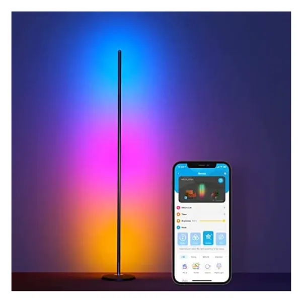 
                            Govee Floor Lamp, RGBIC Modern Floor Lamp Works with Alexa, Google Assistant and Govee Home APP, 16 Million DIY Colors and 58 Scene Modes, Music Sync Floor Lamp for Gaming Room, Living Room, Bedroom
                        