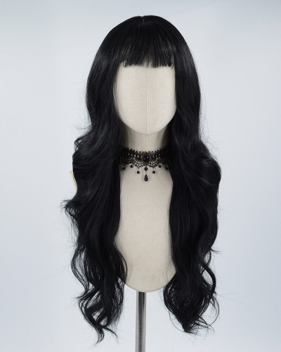 Black Wavy Synthetic Wig HW214 | Default Title