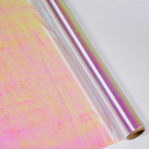 1 Roll 50ft Iridescent Cellophane Wrap Roll-Rainbow Wrapping Film (50' Long x 17" Wide) Colored Film Roll to Wrap Gift Baskets, Flower, DIY Craft for Holiday, Christmas, Decor.