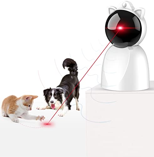 YVE LIFE Cat Laser Toy Automatic for Indoor Cats, Motion Activated Interactive Cat Toys for Kitten/Dogs,USB Rechargeable,Fast and Slow Circling Pattern,Automatic On/Off and Silent