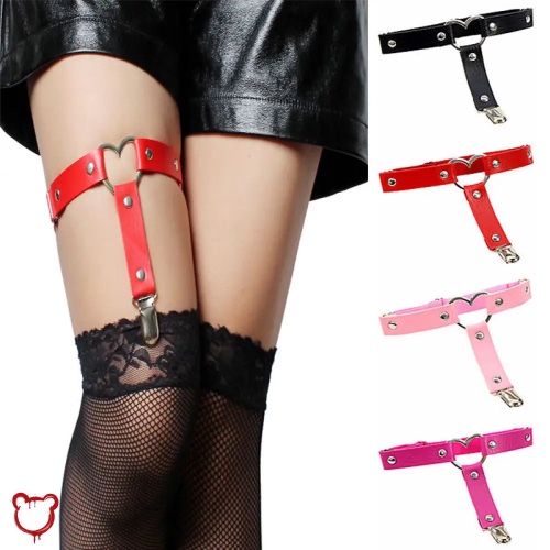 Black Goth Feet Suspender - Black