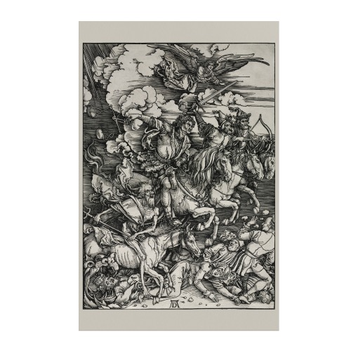 "The Four Horsemen" by Albrecht Dürer Matte Poster - 11x17
