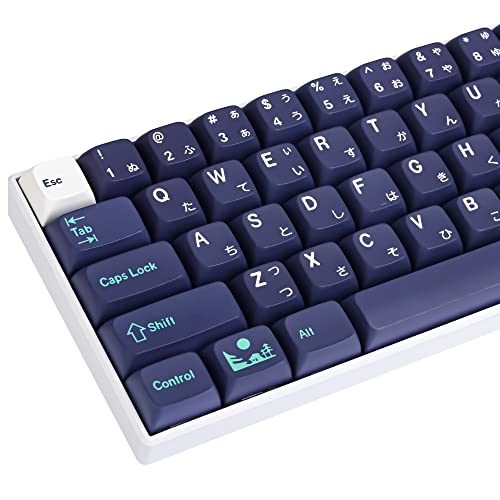 Blue Moon PBT Custom keycaps ，84 Keys Dye Sublimation XDA Key Cap Set for Cherry/Gateron MX switches 60 Percent / 68/61 Gaming Mechanical Keyboard(Blue Moon) - Blue Moon