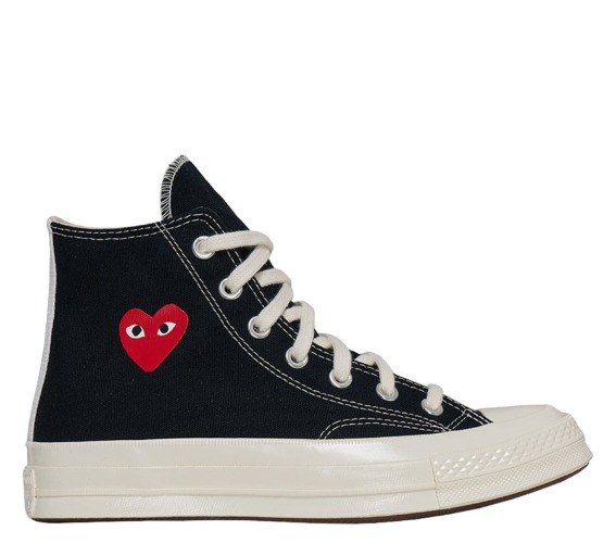 Small Red Heart High Top | 6 / Black