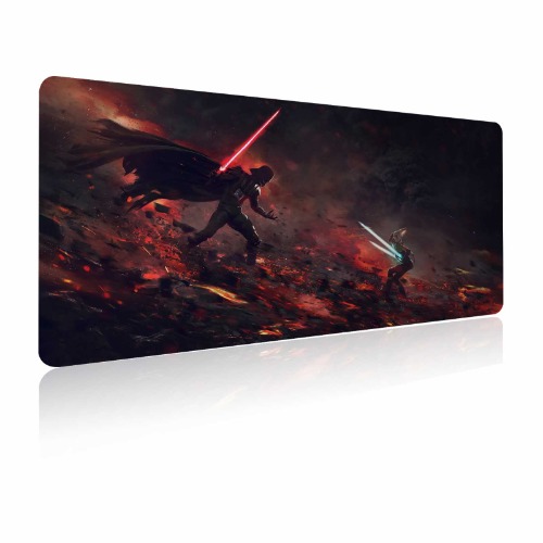 XXL Mouse Pad Ahsoka-Tano Vs Vader,Extra Large Gaming Mousepad Laptop Desk Mat,Non-Slip Rubber Base,Stitched Edges,Smooth Fabric,Computer Keyboard & Mice Combo Pads for Office Game 31.5x15.7 - 80x40 Ahsoka Tano Vs Vader