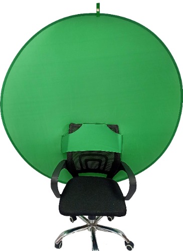 BOYXCO Gen2 Collapsible Portable Webcam Background Chroma Key Greenfor Video Chats, Zoom, Skype, Backdrop Video Calls, Chromakey (58in×58in) - Large