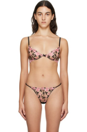 Fleur du Mal - Black Roses & Thorns Bra