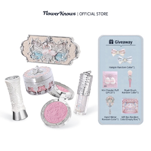 Flower Knows Swan Ballet Series Gift Set Lipstick Blush Eyeshadow Make up Set