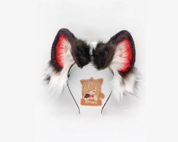 Cat girl strawberry brown cat furry ears