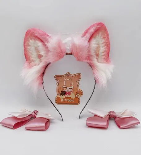 Cat girl strawberry Pink ears furry