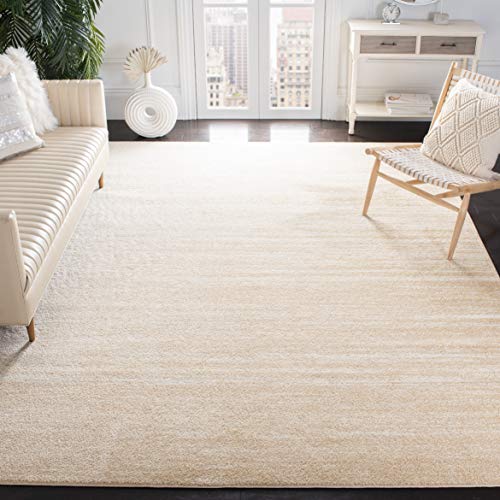 SAFAVIEH Adirondack Collection Area Rug - 8' x 10', Champagne & Cream, Modern Ombre Design, Non-Shedding & Easy Care, Ideal for High Traffic Areas in Living Room, Bedroom (ADR113W) - 8' x 10' - Champagne / Cream