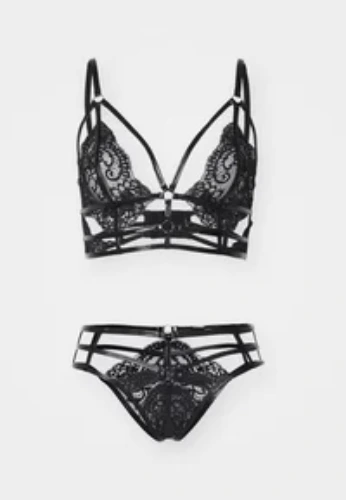 Ann Summers OPULENT CROTCHLESS SET - Triangel-BH - black/svart - Zalando.no