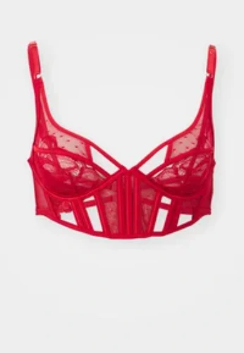 Hunkemöller BILLIE PLUNGE UNPADDED  - Bøyle-BH - chili pepper/rød - Zalando.no