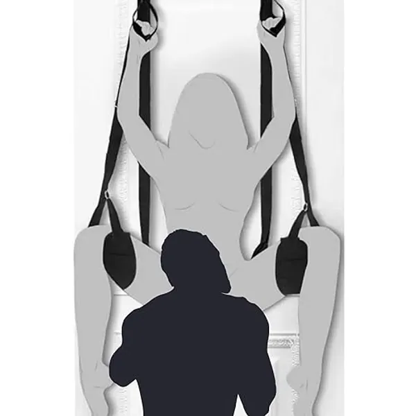 Door Sex Swing with Seat, Sex Slave Love Slings for Adult with Adjustable Straps, Bondage Restraints BDSM for Adult Sex Toys for Women Men Couples, Holds up to 300lbs, Love Slings SM Game for Adult