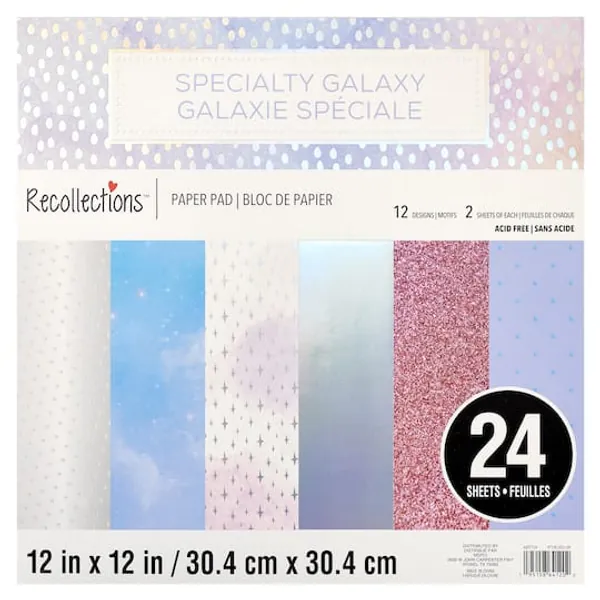 Specialty Galaxy Paper Pad by Recollectionsโข, 12" x 12"