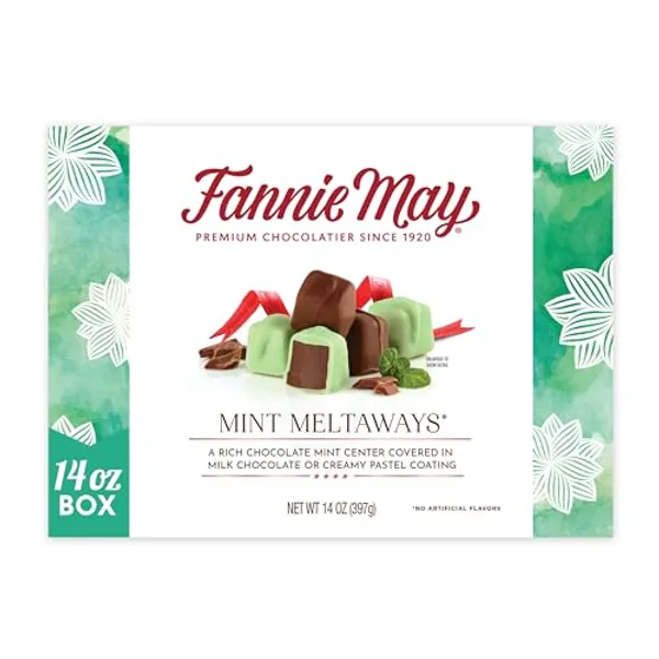 Fannie May, Milk Chocolate Candy, Mint Meltaways, Easter Gifts, 14 oz Spring Gift Box
