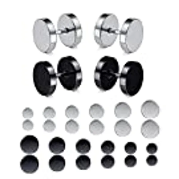 316L Surgical Steel Mens Earring Flatback Screw Stud Earrings Hypoallergenic Titanium Ear Piercing Studs for Women