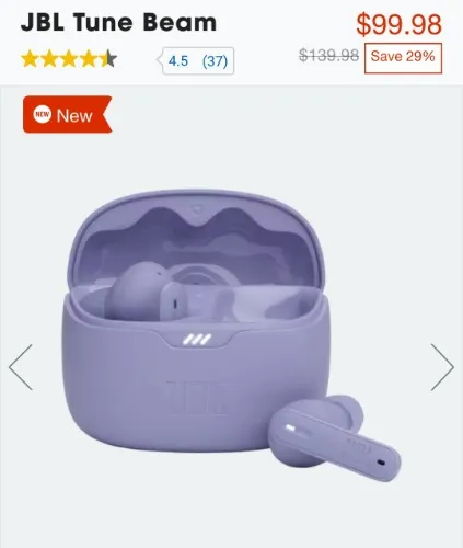 JBL Tune Beam | True wireless Noise Cancelling earbuds