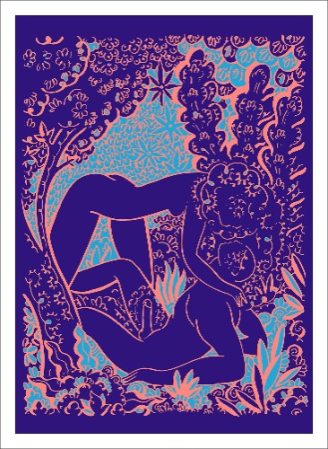 Wild Jungle Cat- Purple Night | 18X24