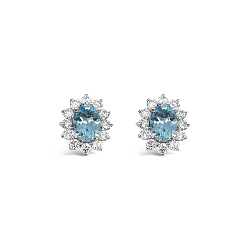 Aquamarine Studs