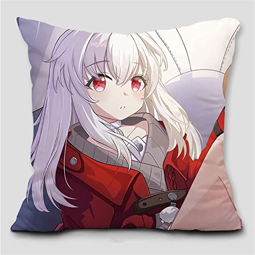 for Honkai: Star Rail Throw Pillow Cover Clara 17.7x17.7 Decorative Pillowcase Ornaments Collectible No Insert - Clara