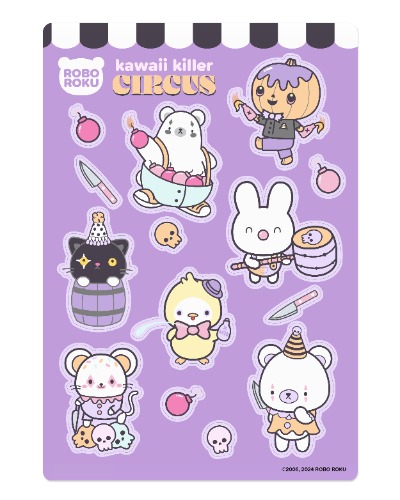 Gloss Sticker Sheet - Killer Circus