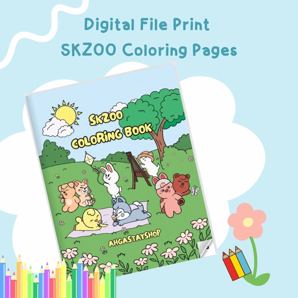 SKZOO Coloring Page Set - Digital Download