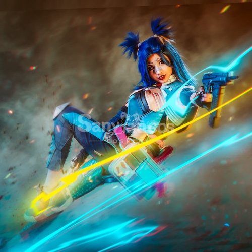 【In Stock】Game Valorant Neon Cosplay Costume New Agent Full Set of Cosplay Women's Costume - M