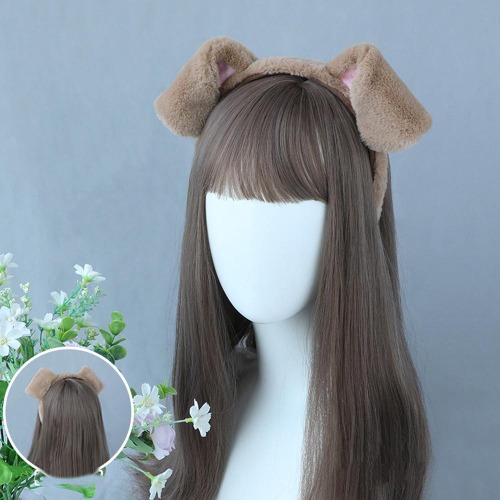 Dalmatian Dog Ears Costume Headband - Khaki