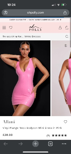 Pink leather dress